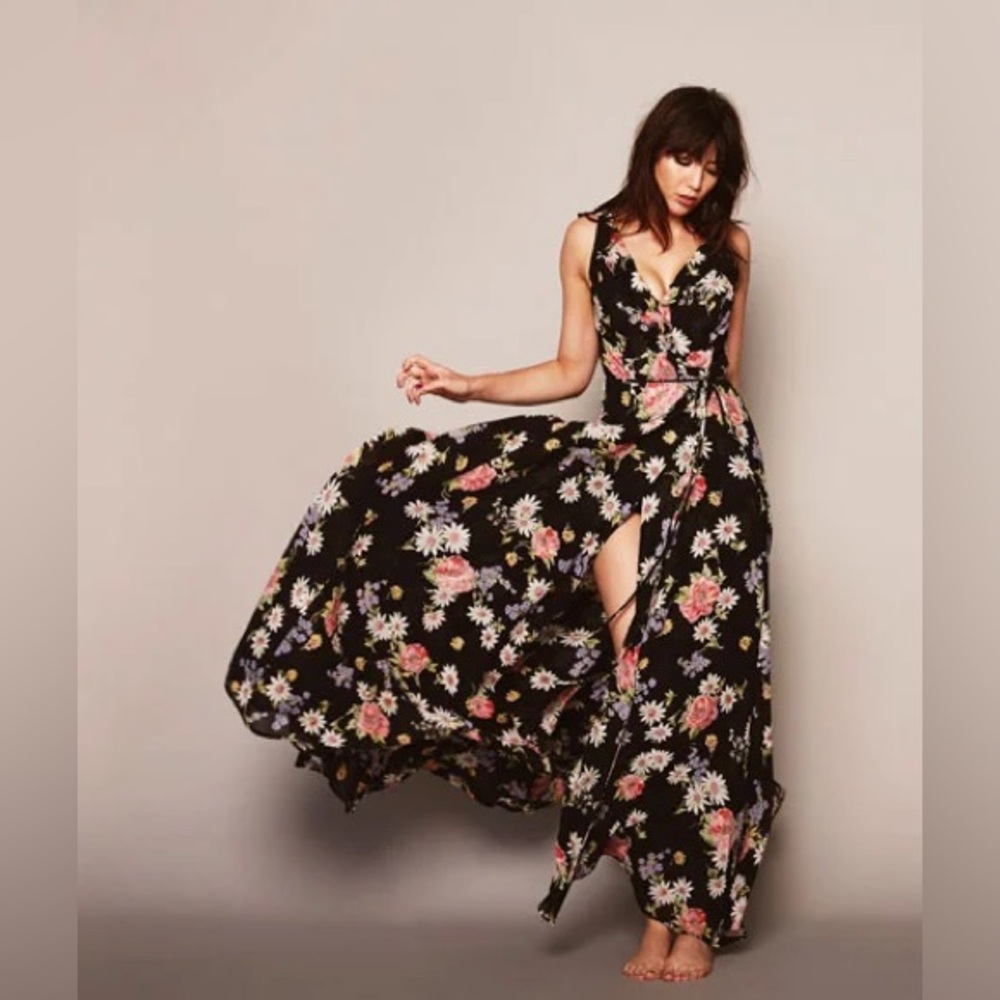 REFORMATION floral maxi wrap dress
